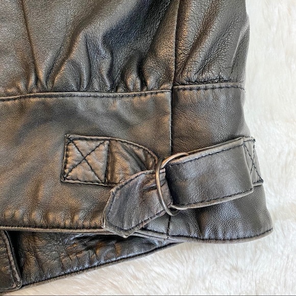 VINTAGE 80s Soft Supple Black Leather Jacket - Picture 10 of 11